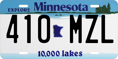 MN license plate 410MZL