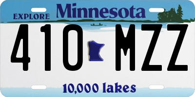 MN license plate 410MZZ