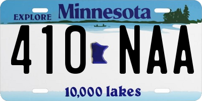 MN license plate 410NAA