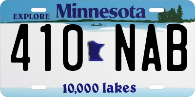 MN license plate 410NAB