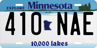 MN license plate 410NAE