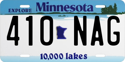 MN license plate 410NAG