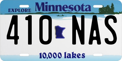 MN license plate 410NAS