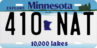 MN license plate 410NAT
