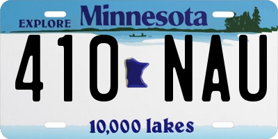 MN license plate 410NAU