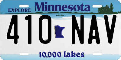 MN license plate 410NAV