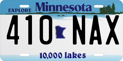 MN license plate 410NAX