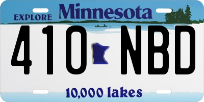 MN license plate 410NBD