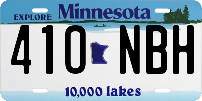 MN license plate 410NBH