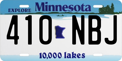 MN license plate 410NBJ