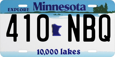 MN license plate 410NBQ