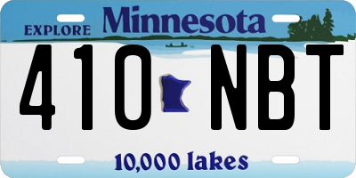 MN license plate 410NBT