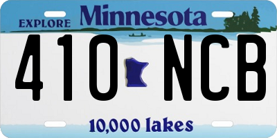 MN license plate 410NCB