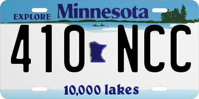 MN license plate 410NCC