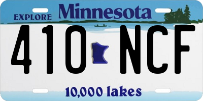 MN license plate 410NCF