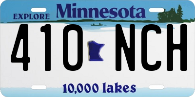 MN license plate 410NCH
