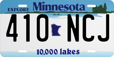 MN license plate 410NCJ
