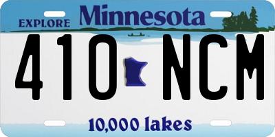 MN license plate 410NCM