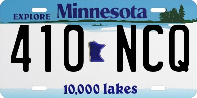 MN license plate 410NCQ
