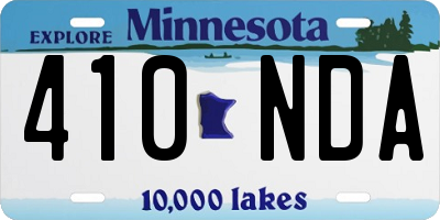 MN license plate 410NDA