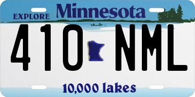 MN license plate 410NML