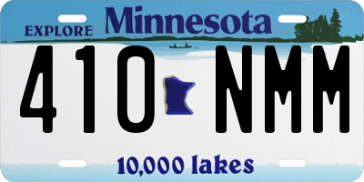 MN license plate 410NMM