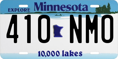 MN license plate 410NMO