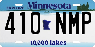 MN license plate 410NMP