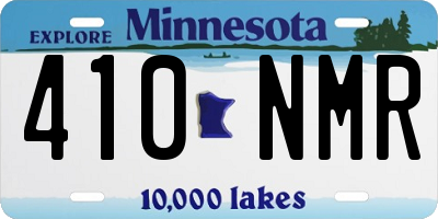 MN license plate 410NMR