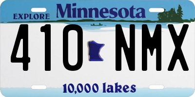 MN license plate 410NMX
