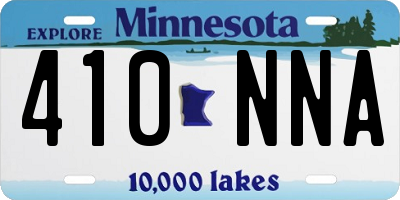 MN license plate 410NNA