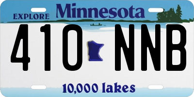 MN license plate 410NNB