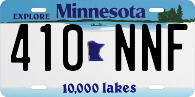 MN license plate 410NNF
