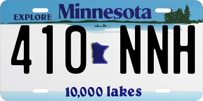 MN license plate 410NNH