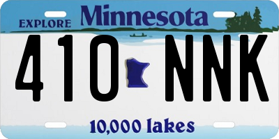 MN license plate 410NNK