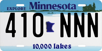 MN license plate 410NNN