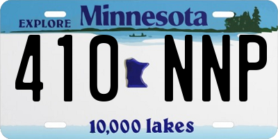 MN license plate 410NNP