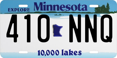 MN license plate 410NNQ