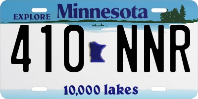 MN license plate 410NNR