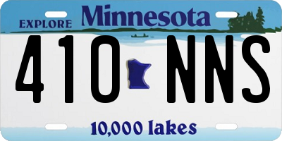 MN license plate 410NNS