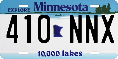 MN license plate 410NNX