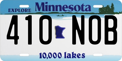 MN license plate 410NOB