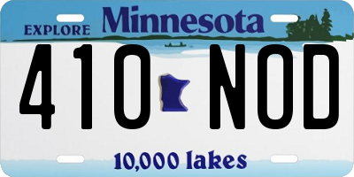 MN license plate 410NOD