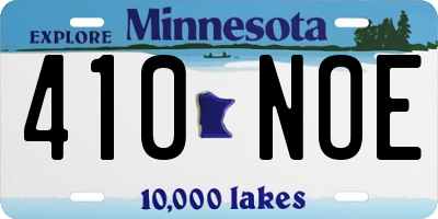 MN license plate 410NOE