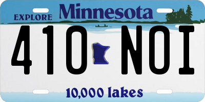MN license plate 410NOI