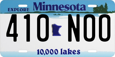 MN license plate 410NOO