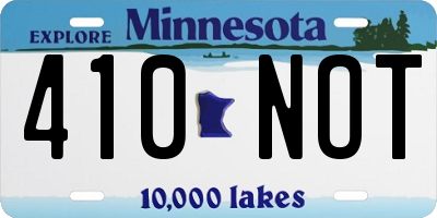 MN license plate 410NOT