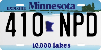 MN license plate 410NPD