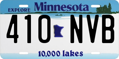 MN license plate 410NVB