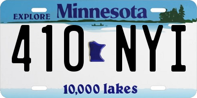 MN license plate 410NYI